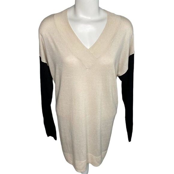 Apt 9 Beige Black Brown V Neck Lightweight Sweater sz Medium NEW‎ - Picture 7 of 8